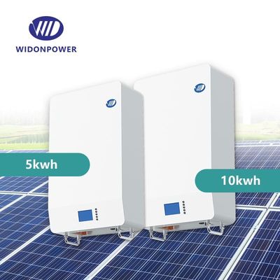 แบตเตอรี่ติดผนัง 48V 200Ah แบตเตอรี่เก็บของแสงอาทิตย์ 10Kwh แบตเตอรี่เก็บของลิเดียม